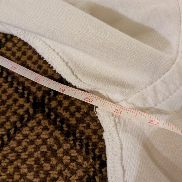 American Eagle Henley Button Pullover Hoodie Sz Large VTG Y2K Skater White Thick - Picture 11 of 11
